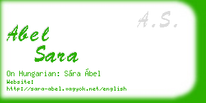 abel sara business card