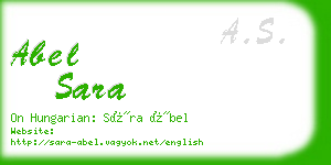 abel sara business card